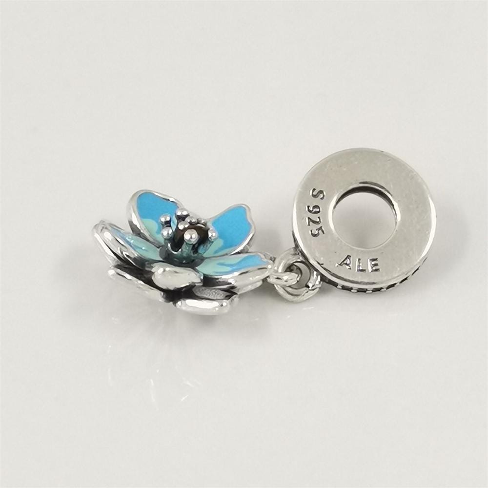 Pandora Blue Blossom Dangle Charm - Etsy