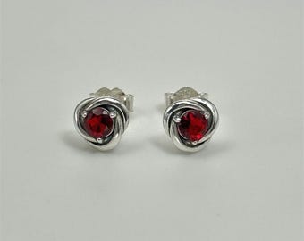 Pandora January Birthstone Eternity Circle Stud Earrings