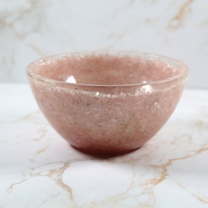 Rose Quartz Orgonite Gemstone Bowl Charging Bowl For Crystals Decorative Offering Bowl