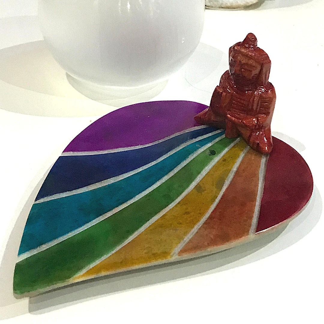 Soapstone Chakra Incense Holder Seven Chakra Colour Soapstone Etsy