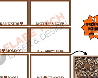 Laser Cut Family Tree Sign Sayings | SVG, Glowforge, xTool (Digital Download)