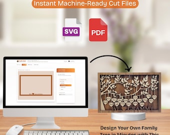 Custom Family Tree SVG App – Laser Cut Sign, Personalized Gift (Digital Download)