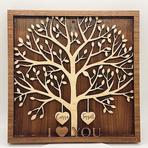 Valentine&#39;s Day Couples Tree Wall Decoration, Wall Art, Gift for Significant Other