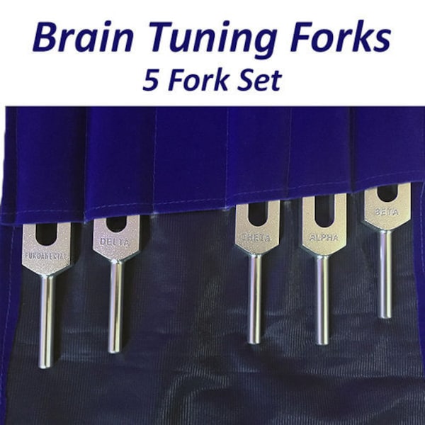 Brain Professional Tuning Fork Set (5 Forks) (see YouTube video demo in description)