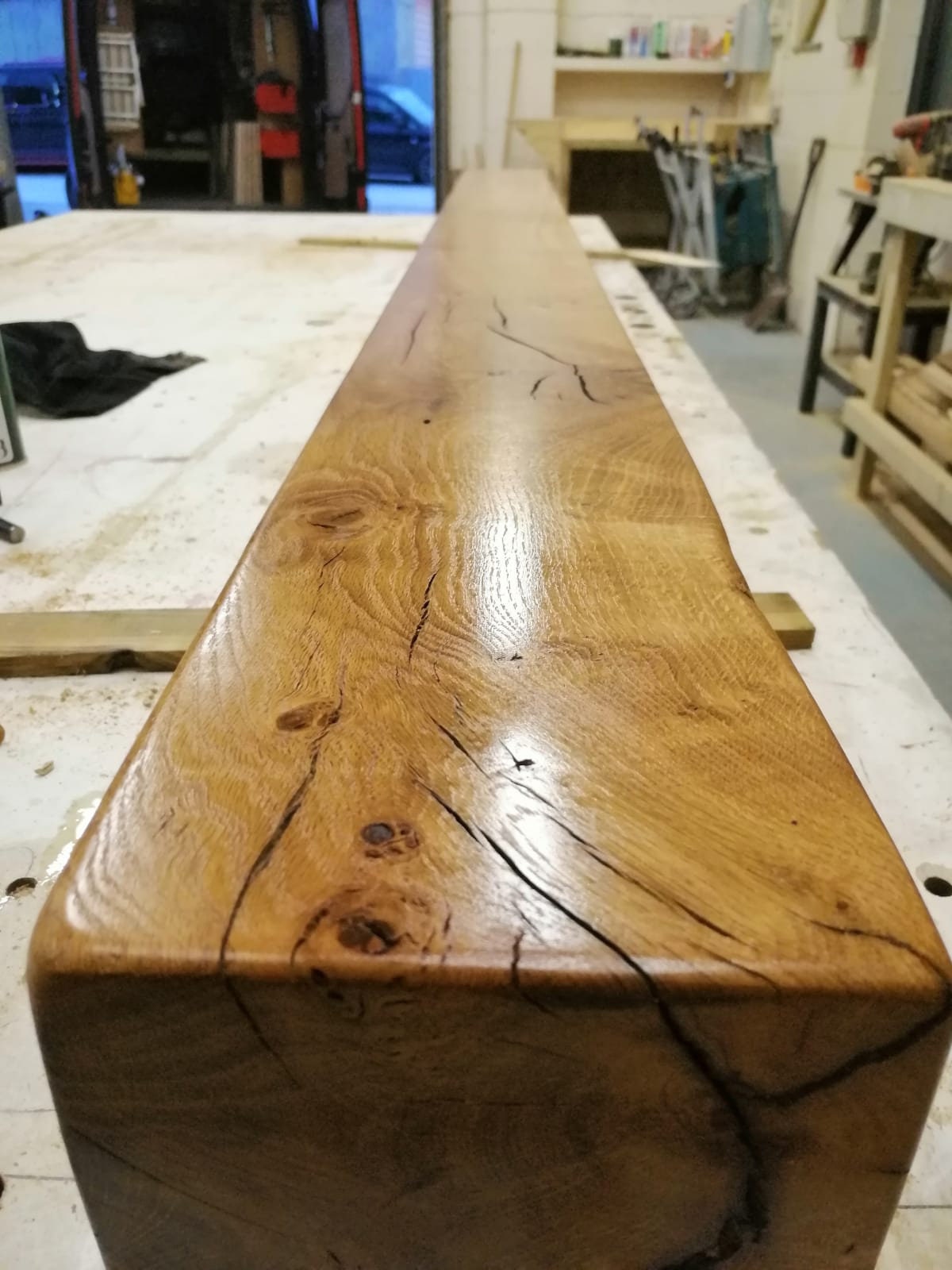 3' Manto de chimenea de roble macizo / dintel / viga / | Etsy