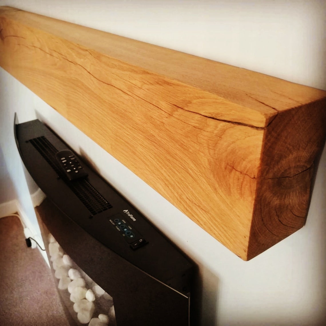 8' Manto de chimenea de roble macizo / dintel / viga / | Etsy