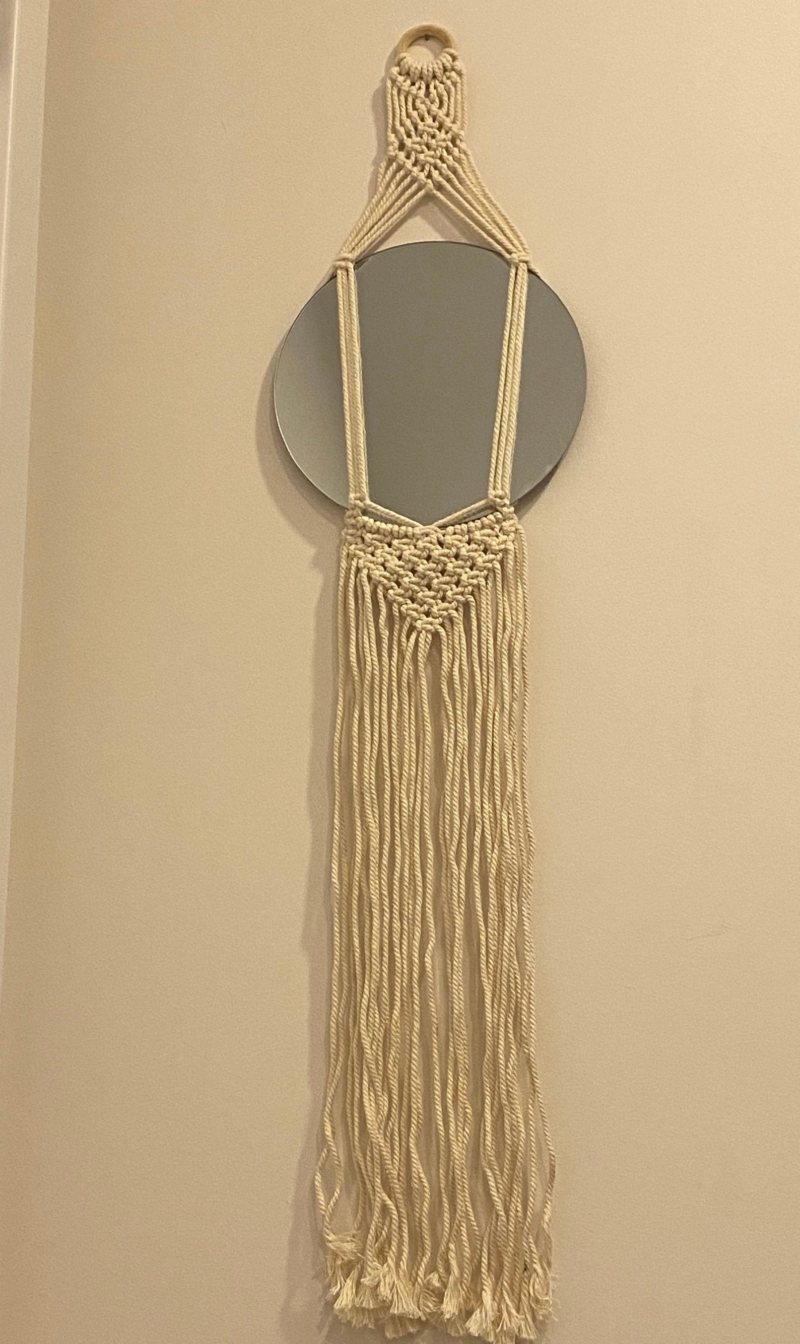 Macrame mirror wall hanging macrame wall hanging wallart Etsy