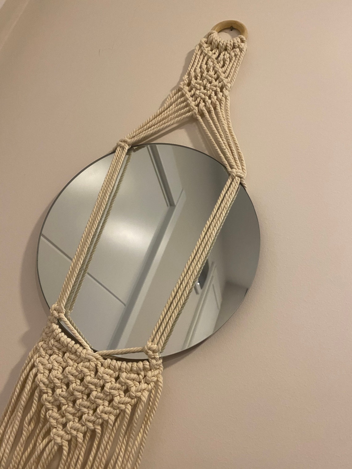 Macrame mirror wall hanging macrame wall hanging wallart Etsy