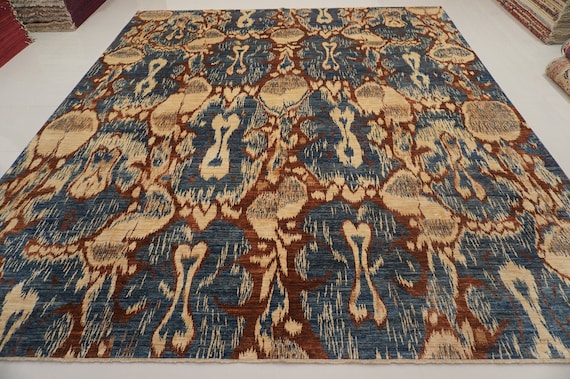 6'4x3'1 feet Afghan rug aqcha hand knotted 196x95 cm - Kelimshop.com