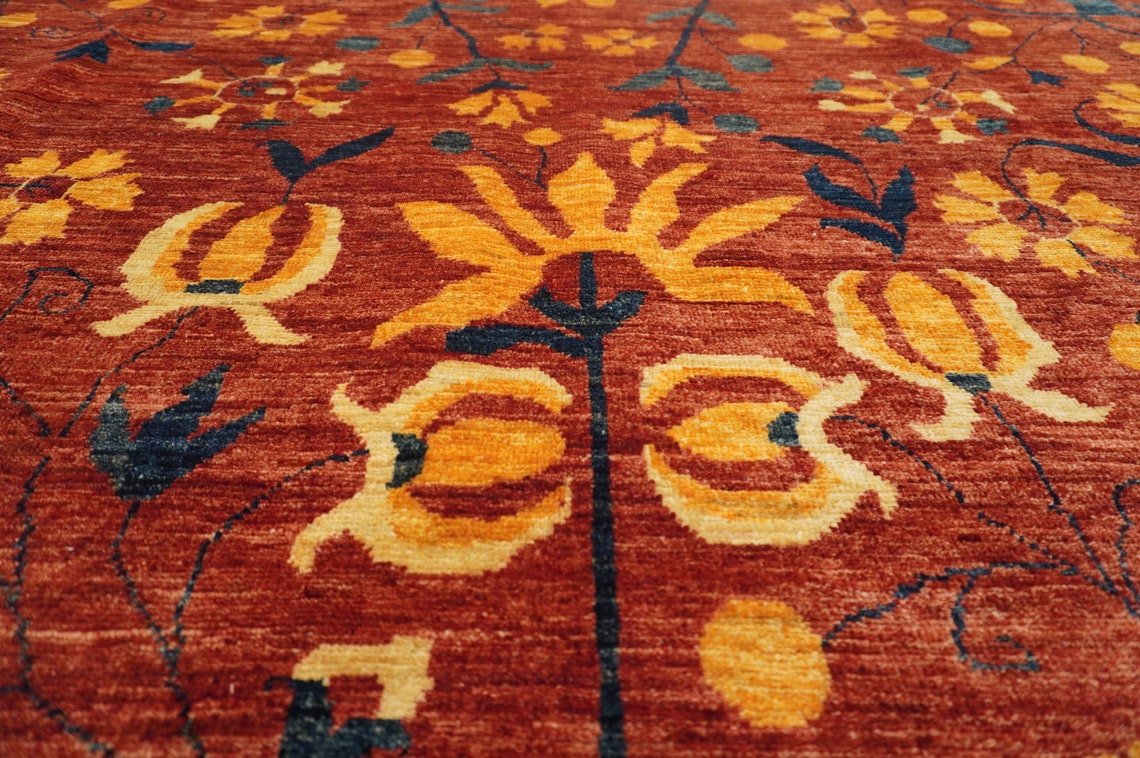 Roter 6x8 Gabbeh Teppich Afghan Handarbeit 100% Naturfarbe | Etsy