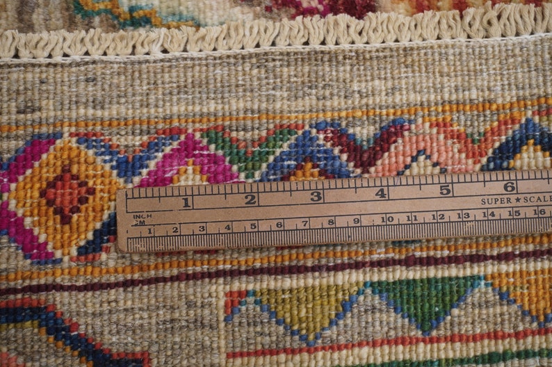 7x10 Gray Oriental Area Rug Afghan Persian Style Natural Dye Hand