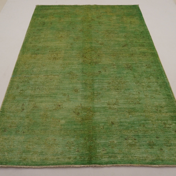 Green Overdyed Rug Etsy