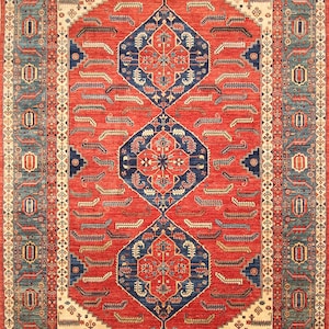 9x14 Heriz Area Rug - Fine Quality Persian Style Handmade Wool large Rug - Rugs for Living Room - Bedroom Rug - Dining table rug