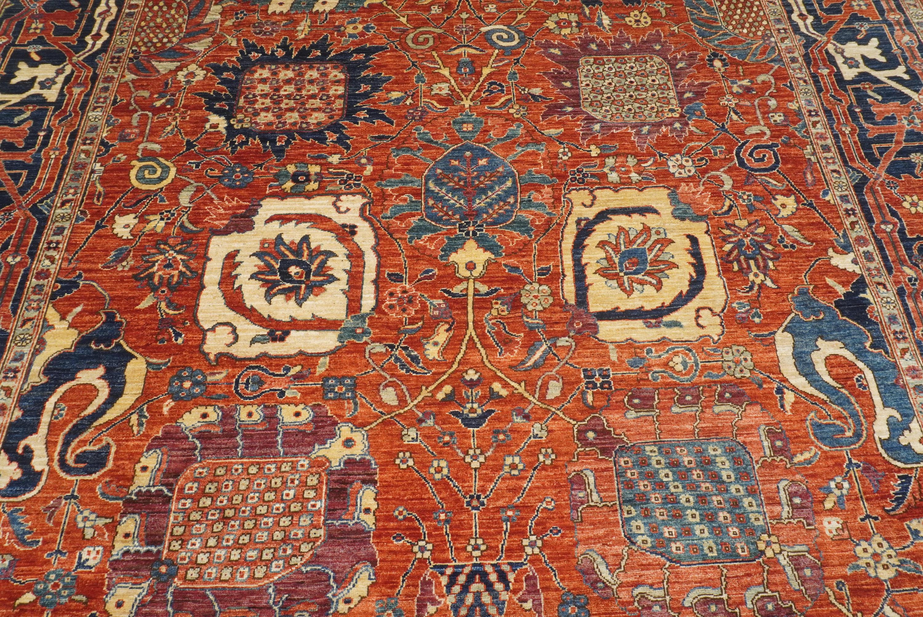 9x16 Red Afghan Rug: Bidjar Style Hand-knotted Wool Oriental Rug 9'1 ...