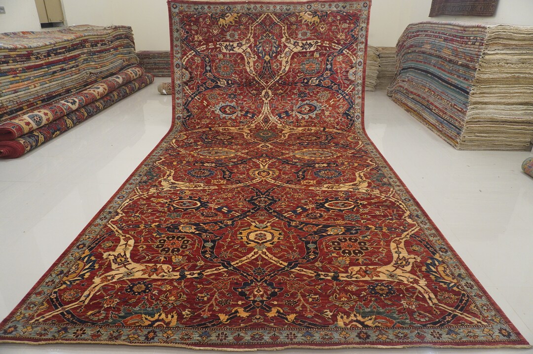 8x16 Red Oriental Area Rug Persian Style Afghan Hand Knotted All