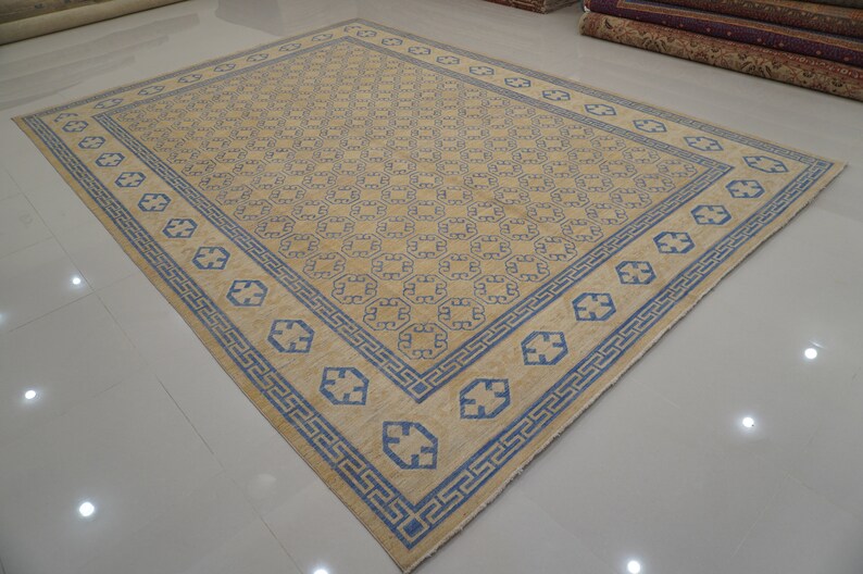 CLEARANCE 10x14 Khotan Vintage Area Rug Afghan Handmade Wool Etsy