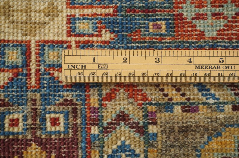 4 X 13 Ft Taupe Gray Kazak Runner Rug Afghan Hand Knotted Veg Dyes Wool