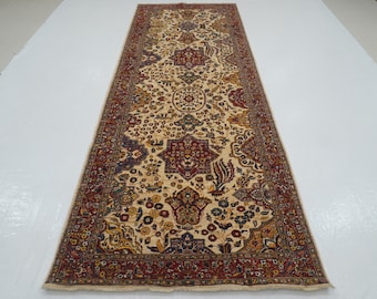 トライバルラグ　ウズベキスタン産　ランナー Hand Knotted Wool Runner Rug: 4x9 Navy Blue Tribal Gabbeh Style