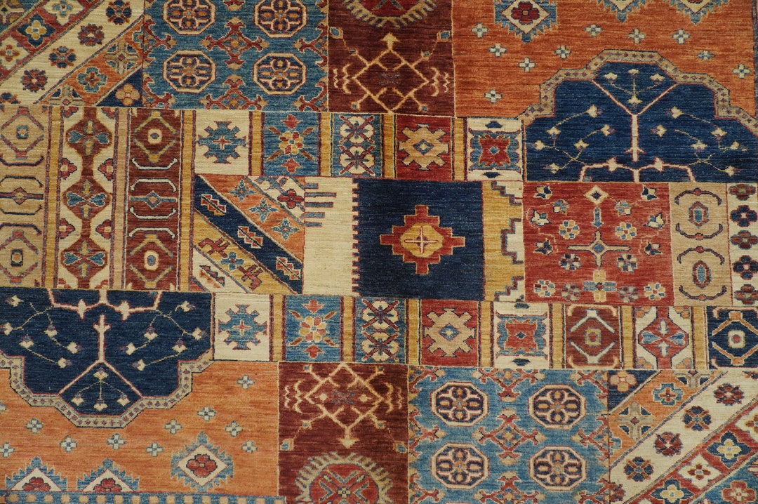 ウール100%パッチワークラグ 133x195 cm　中古 ウール100%パッチワークラグ 133x195 cm 中古 - ラグ・カーペット安い 価格