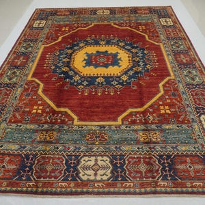 9x12 Red Heriz Area Rug - Persian Style Afghan Hand knotted Wool Oriental Medallion Rug - Rugs for living room - Bedroom rug - 8&#39;11&quot;x11&#39;10&quot;