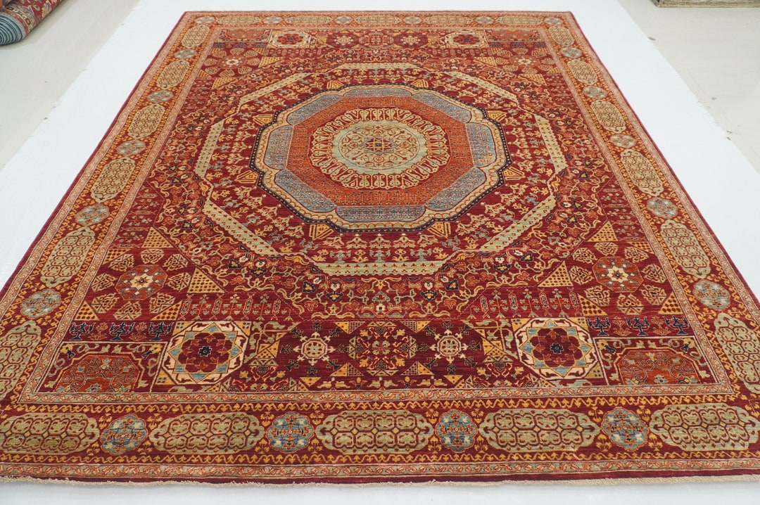 8x10 Red Mamluk Rug - Super Fine Mamluk Hand Knotted Veg Dye Medallion ...