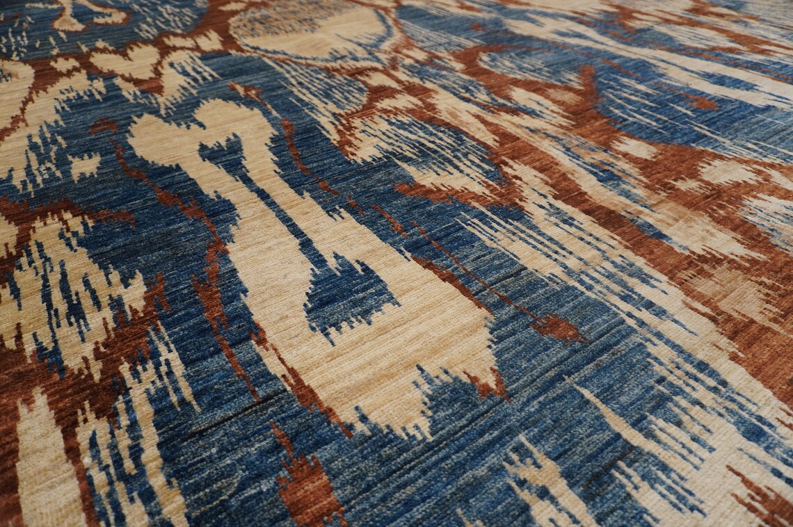 12x14 Area Rug Afghan Hand Knotted Wool Rug Oversize Etsy