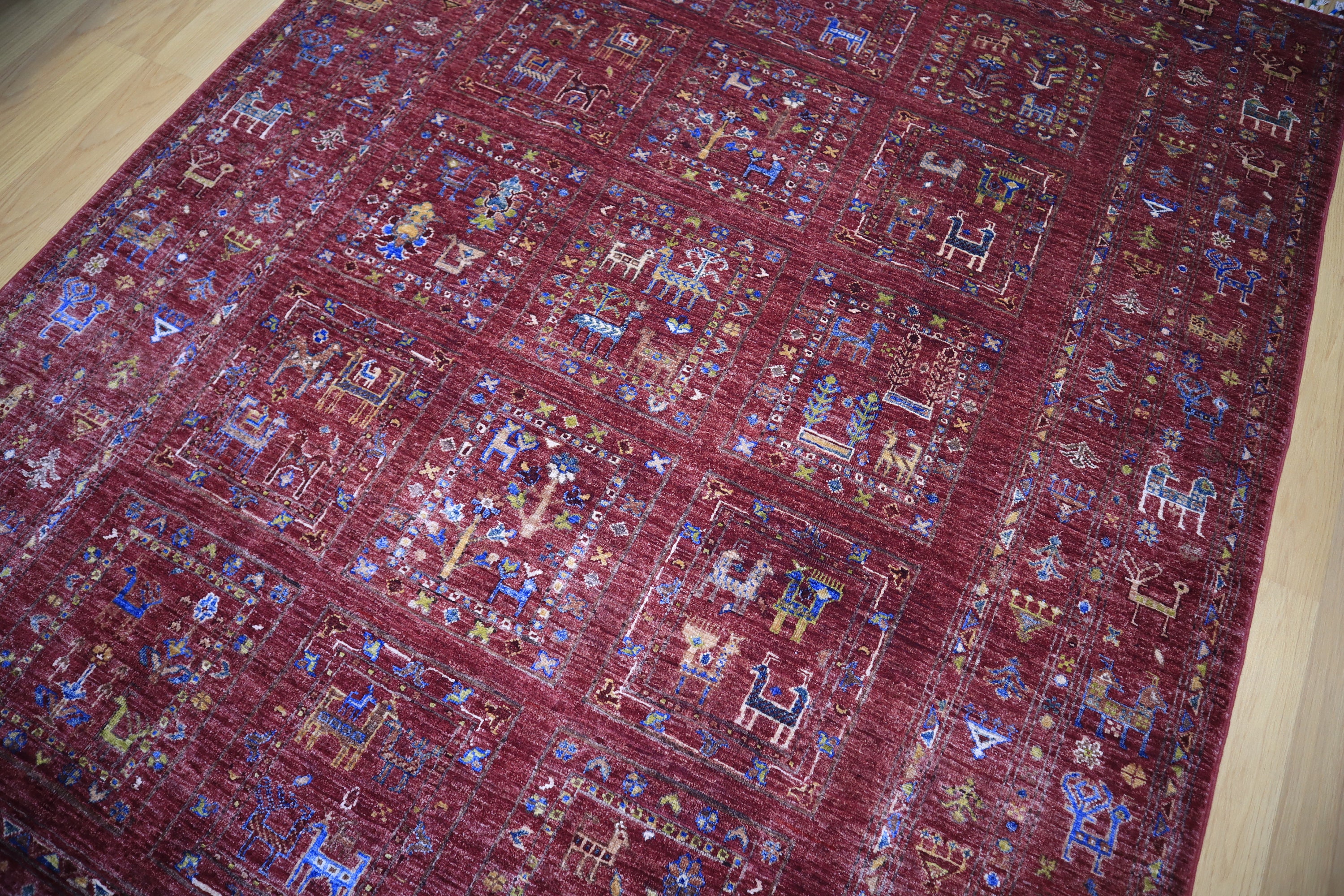 6x8 Gabbeh Area Rug Afghan Handmade 100 Natural dyes Wool Etsy