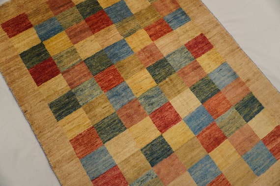 3'3 X 4'7 BOX Gabbeh Area Rug 3x5 Afghan Hand Knotted Rug Bathroom Rug  Entryway Rug 100x150 Cm Carpet Kids Room Rug Bedroom Rug 