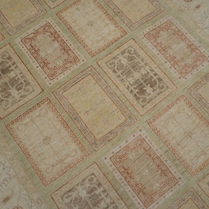 7x10 Muted Sage Green Beige Vintage Bakhtiari Area Rug - Afghan Hand Knotted Veg dye Wool Oriental Rug - Rugs for living room - Bedroom rug