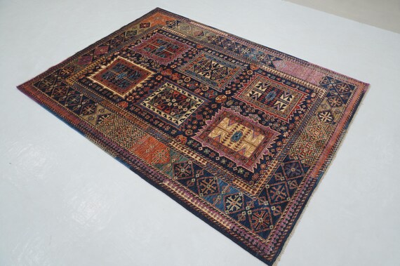 ラグ・カーペット Baluch rug 857】Semi Antique Baluch Mina khani rug 1980's | ヴィンテージラグ