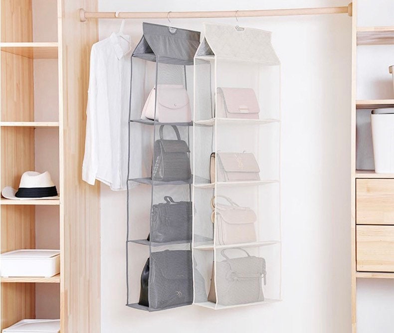 2/3/4 Pocket Bag Hanging Organizer Handbag Organizer Closet - Etsy