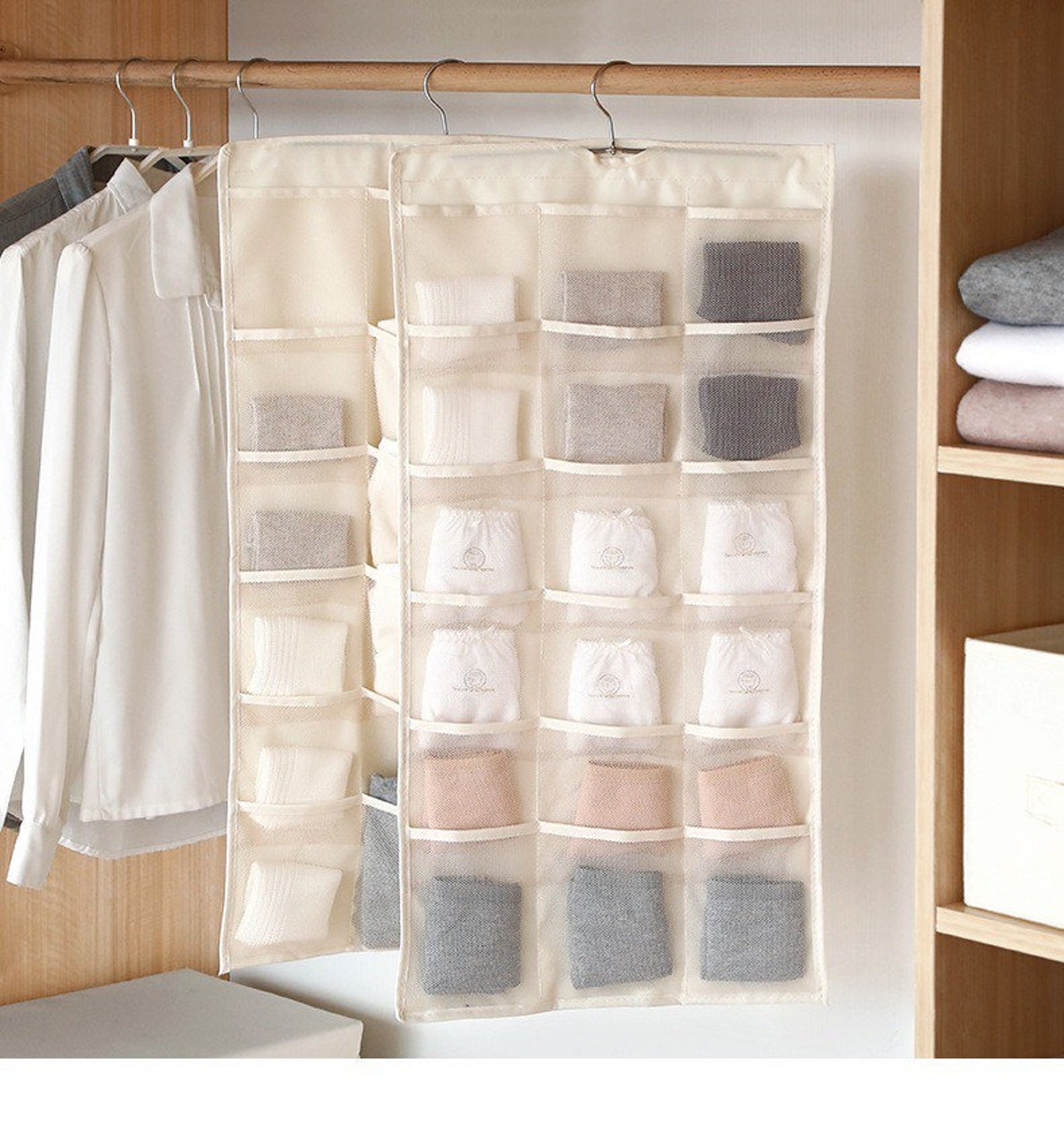 Socks Organizer Socks Pockets Hanger Item Organizing Hanger Etsy UK