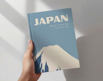Personalized Japan Travel Journal | Mount Fuji Art Hardcover Notebook