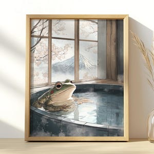 Onsen Frog Art - Etsy