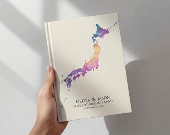 Personalized Japan Travel Journal | Japan Map Hardcover Notebook