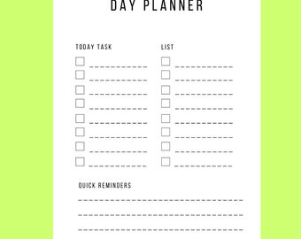 Daily Planner, Digital planner, Printable planner