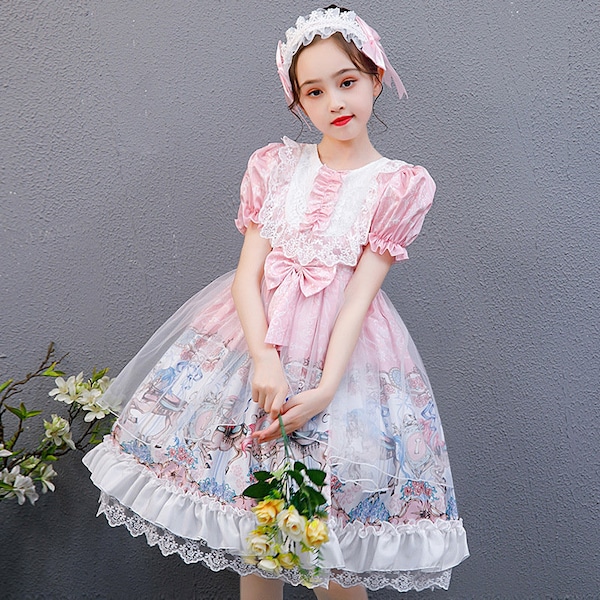 Nouvelle jupe enfant été nouvelle Lolita robe Lolita à manches courtes Lolita robe princesse Lolita