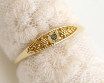 Unique Pet Keepsake Ring, Pet Memorial Ring, Handmade Jewelry, Birthday Gift, Sterling Silver Ring, Pet Loss