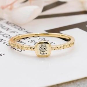 Custom Dog Memorial Ring, Pet Photo Ring, Minimalist Ring, Pet Memorial Gift, Handmade Jewelry, Dog Jewelry, Birthday Gift For Her