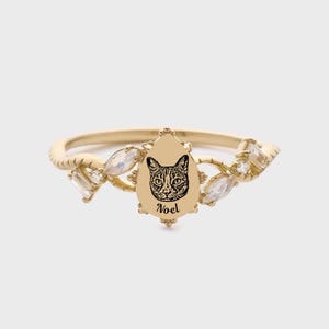 Unique Cat  Memorial Ring, Pet Keepsake Ring, Handmade Jewelry, Pet Jewelry For Women, Gift For Her , Sterling Silver Ring, Christmas Gift