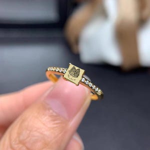 Custom Pet Memorial Ring, Pet Photo Ring, Minimalist Ring, Personalized Jewelry, Sterling Silver Ring, Pet Keepsake, Dog Cat Gift For Her