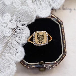Custom Pet Keepsake Ring, Pet Photo Ring, Handmade Jewelry For Women, Statement Ring, Pet Memorial Gift, Dog Keepsake,Pet Loss Memorial