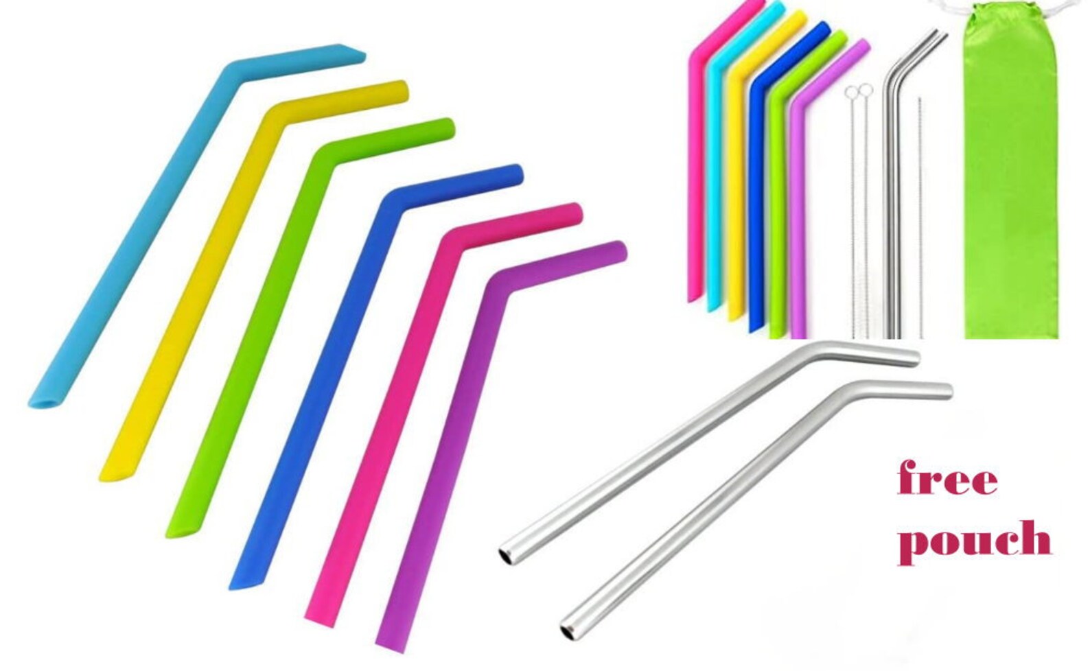 BPA Free Reusable Straws 11 pcs Set 10.5 Long Extra Etsy