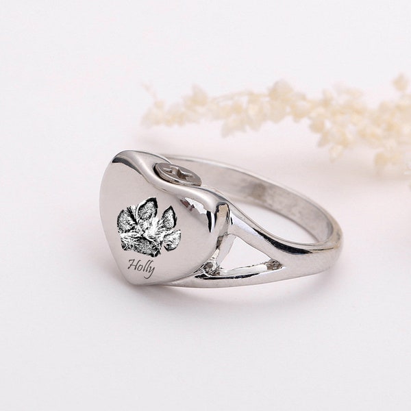 Dog Memorial Ring Etsy
