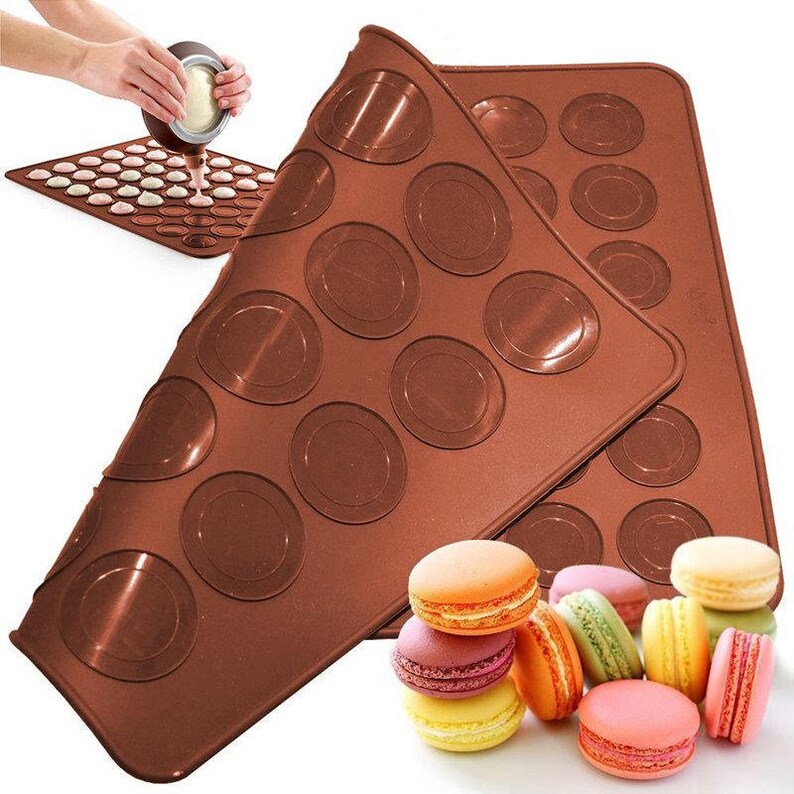 48 Capacity Macarons Silicone Mat Baking Mold Silicone Macaron Etsy