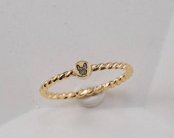 Custom Dog Memorial Ring, Pet Engraved Ring, Pet Tribute, Personalized Jewelry, Pet Gift,  Birthday Gift