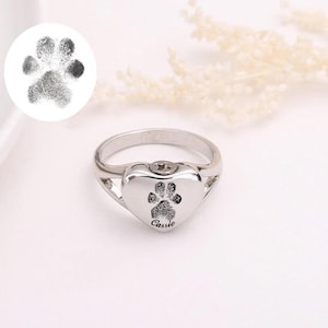 Custom Heart Ring, Pet Urn Ring, Pet Ashes Ring, Dog Urn Ring, Pet Keepsake, Dog Memorial, Cremation Jewelry , Pet Loss , Sterling Silver