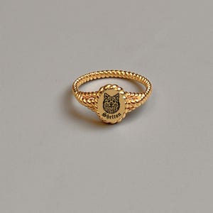 Vintage Pet Keepsake Ring, Pet Memorial Gift, Personalized Dog Jewelry For Women, Dog Cat Memorial, Birthday Gift