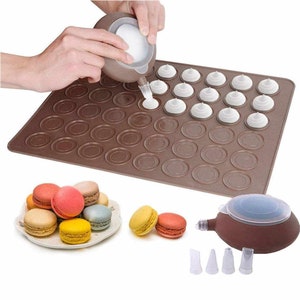 30 Cavities Macaron Baking Mat Non Stick Silicone Cake Macaroon Mould Pad  Sheet