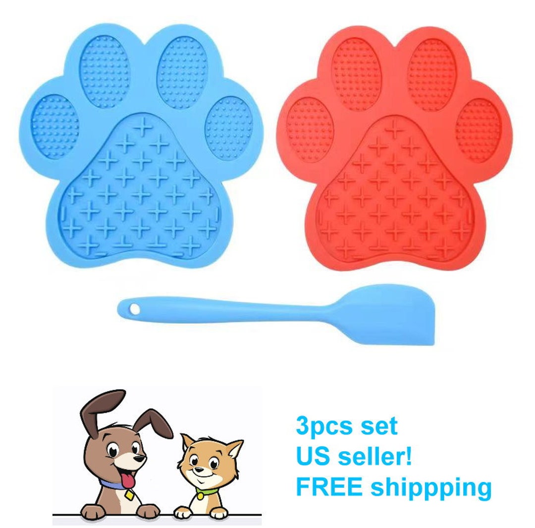 3pcs Dog Lick Mats With Suction Cup, Dog Food Mat Feeding Dog Bowl, Food  Grade Silicone Pet Lick Mat